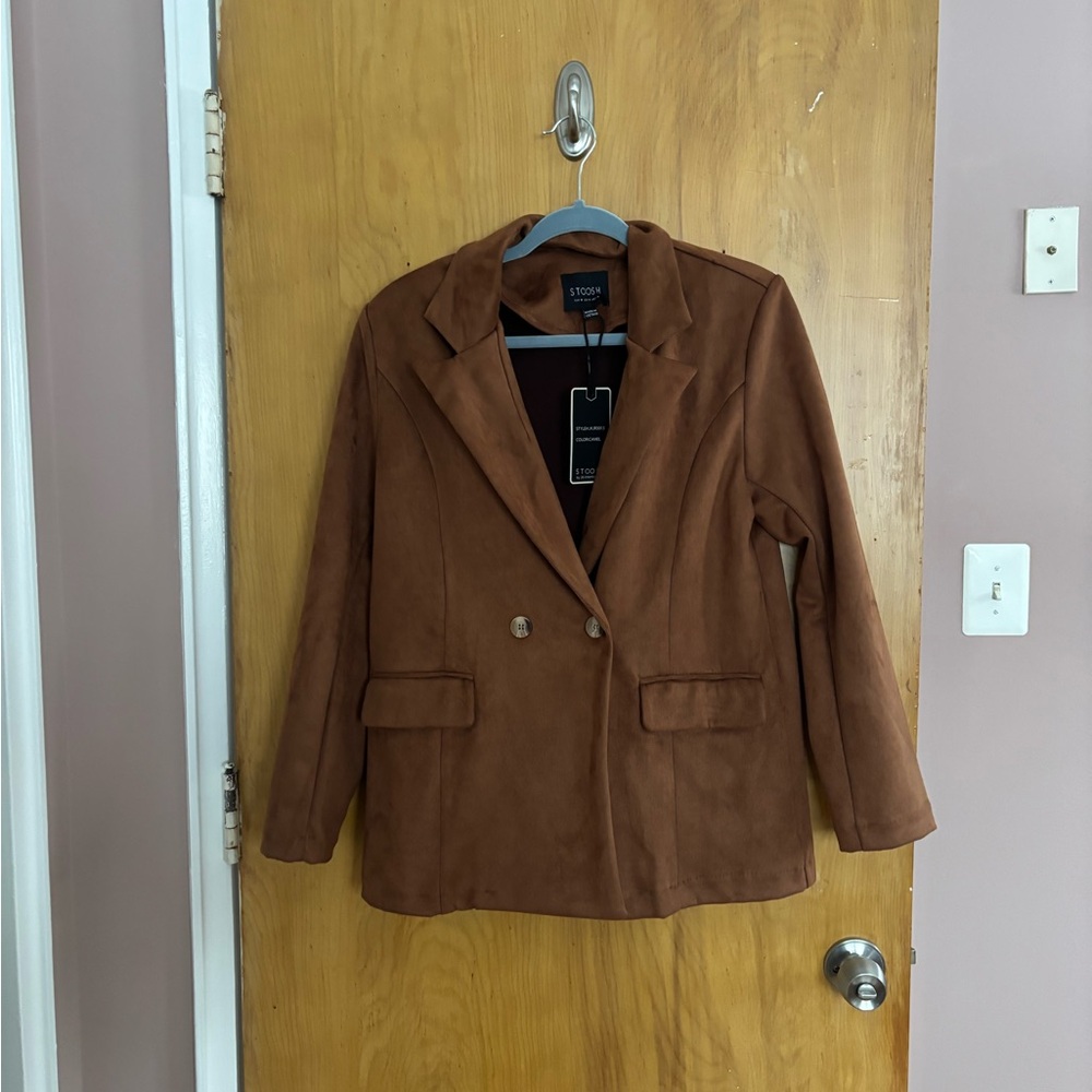 Stoosh Chestnut Double-Breasted Blazer